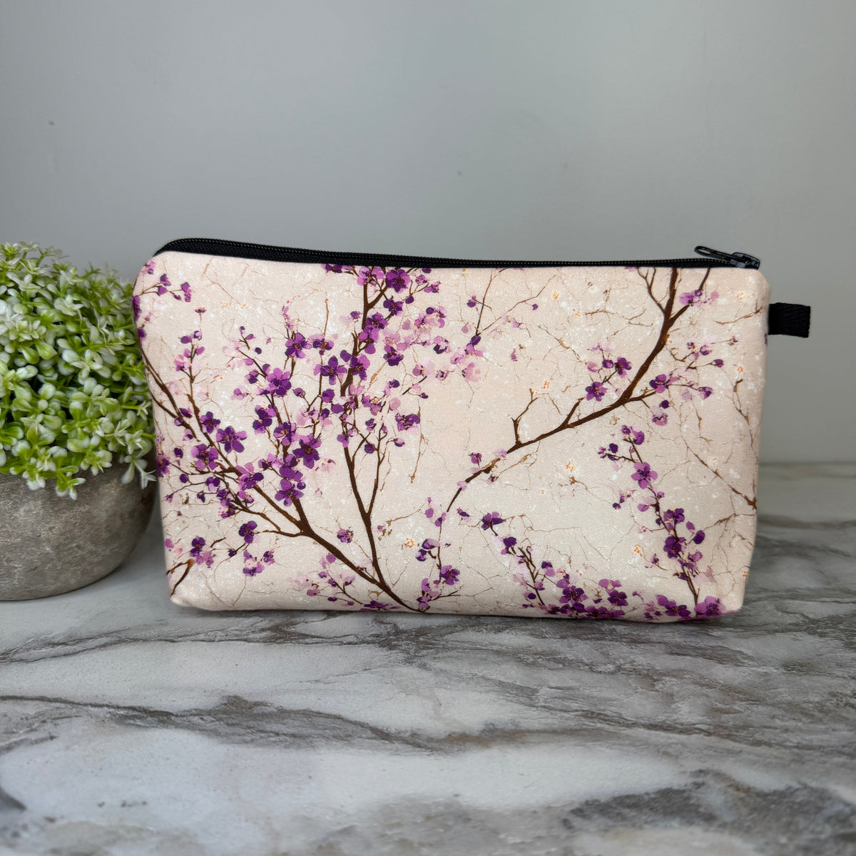 Pouch - Floral Purple Lavender Cherry Blossom