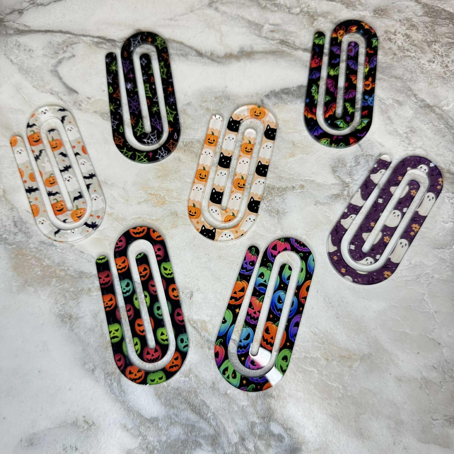 Jumbo Paperclip - Rainbow Pumpkin Halloween 2