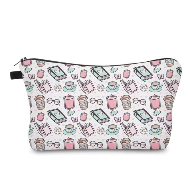 Pouch - Book Coffee Tea Daisy