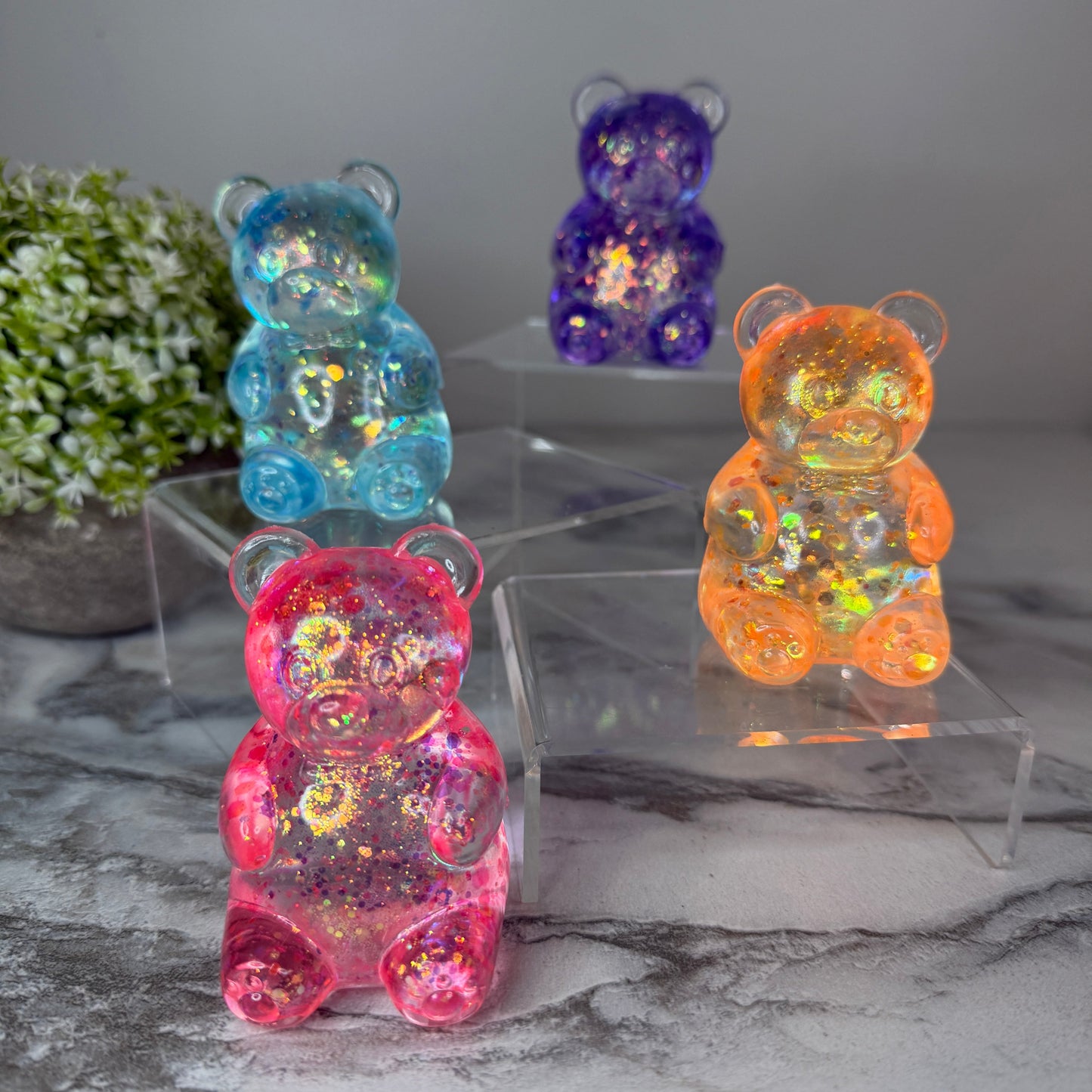 Glitter Gummy Bear Squishy