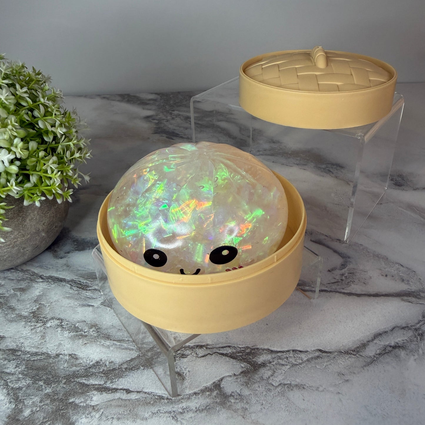 Viral Dumpling, Clear Holographic Squishy Toy