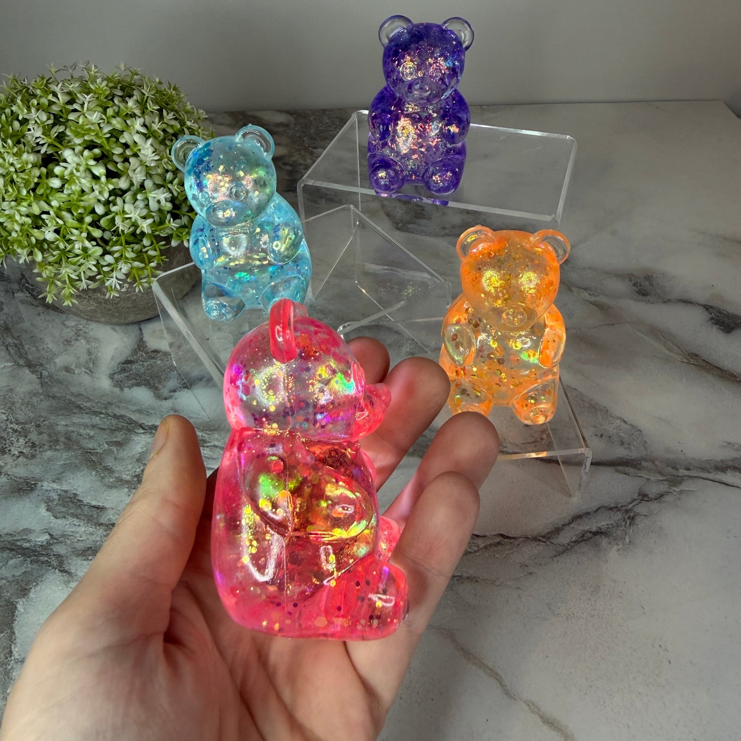 Glitter Gummy Bear Squishy