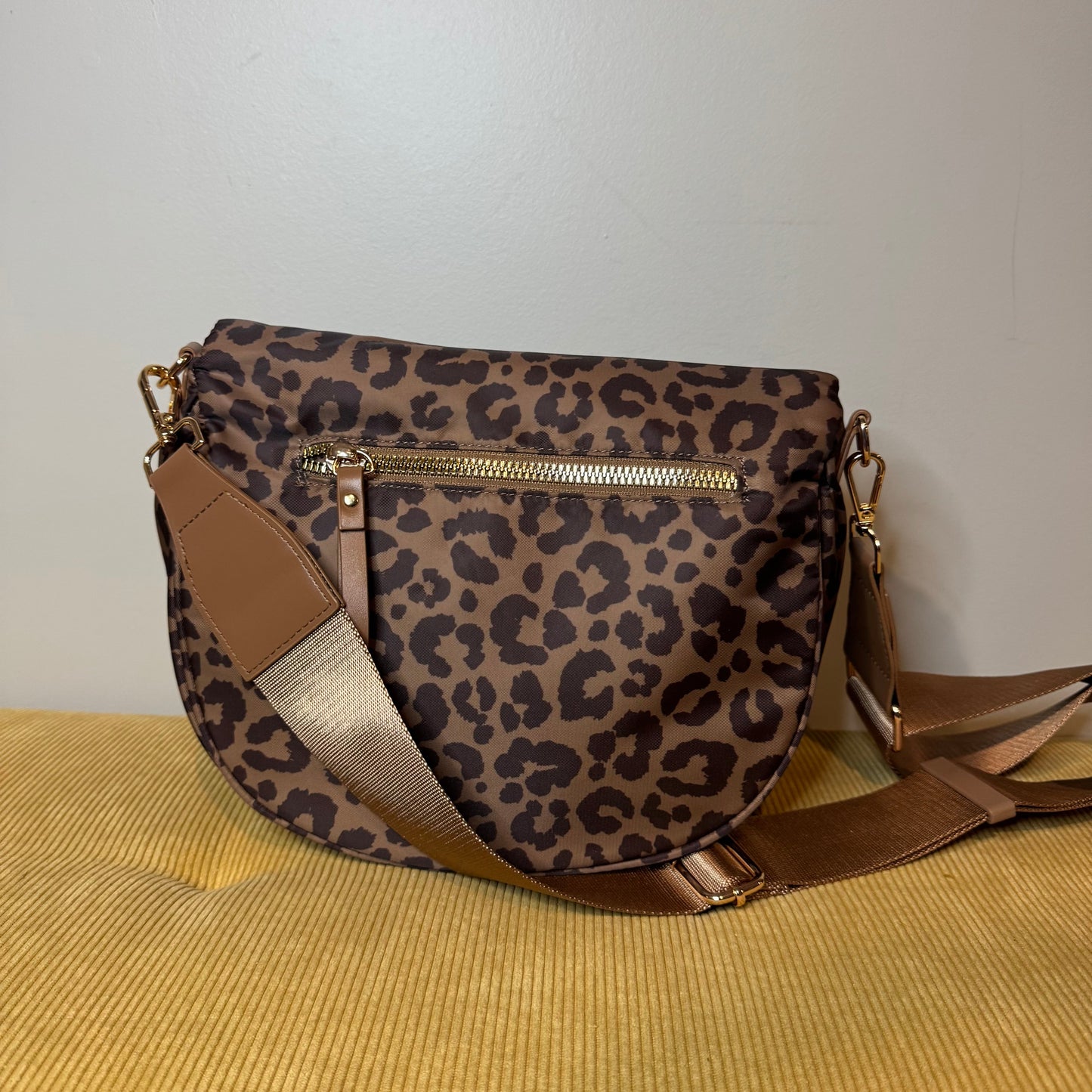 The Roni Nylon Crossbody - Animal Print Chocolate - PREORDER