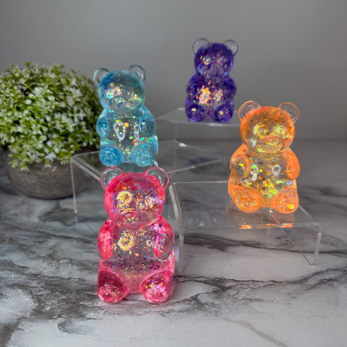 Glitter Gummy Bear Squishy