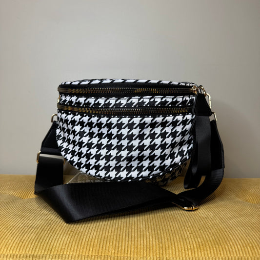 Roni - Nylon Crossbody - Houndstooth - PREORDER