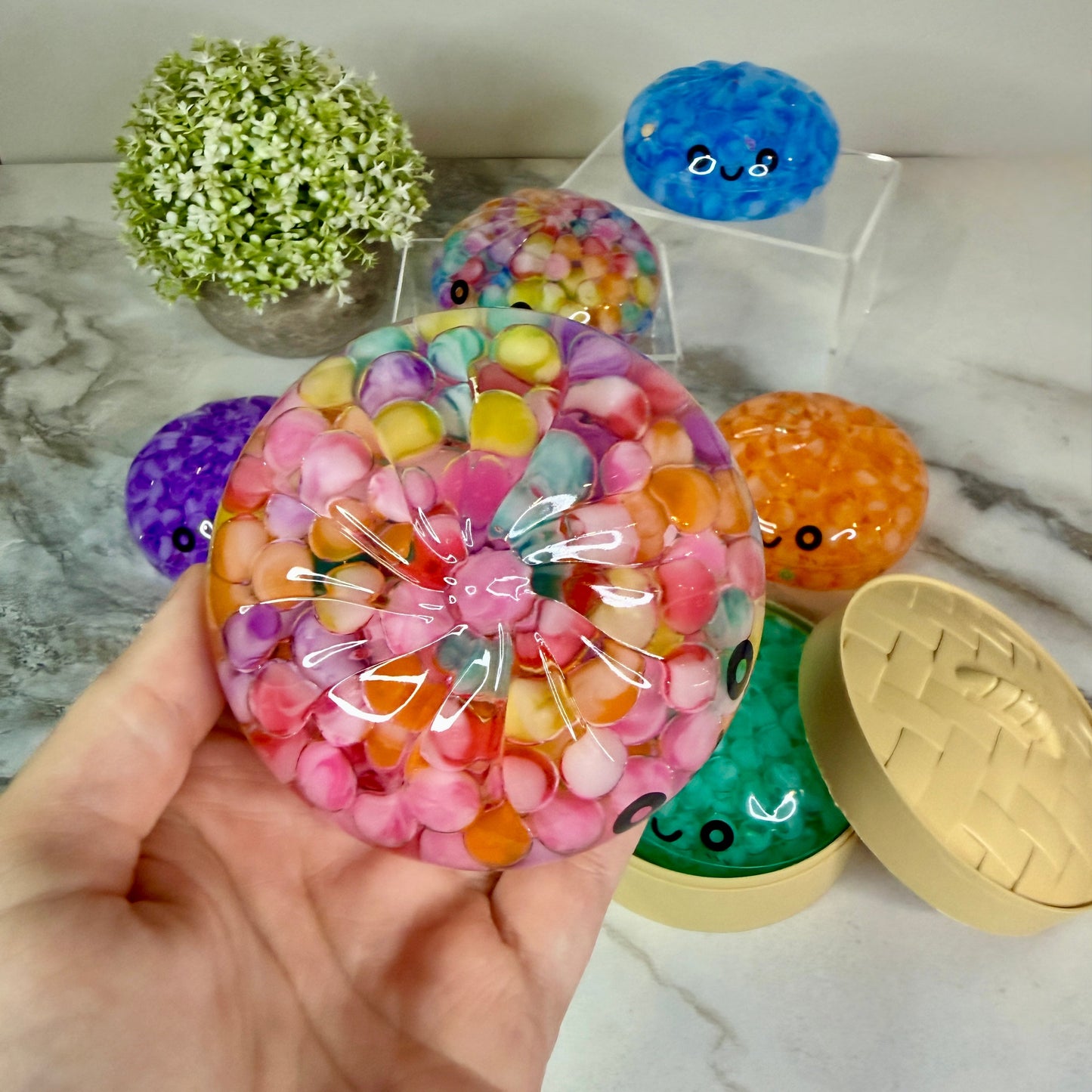 Squishy Toy - Viral Dumpling, Acrylic Bubble Boba