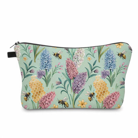 Pouch - Bees Hydrangea Floral Mint