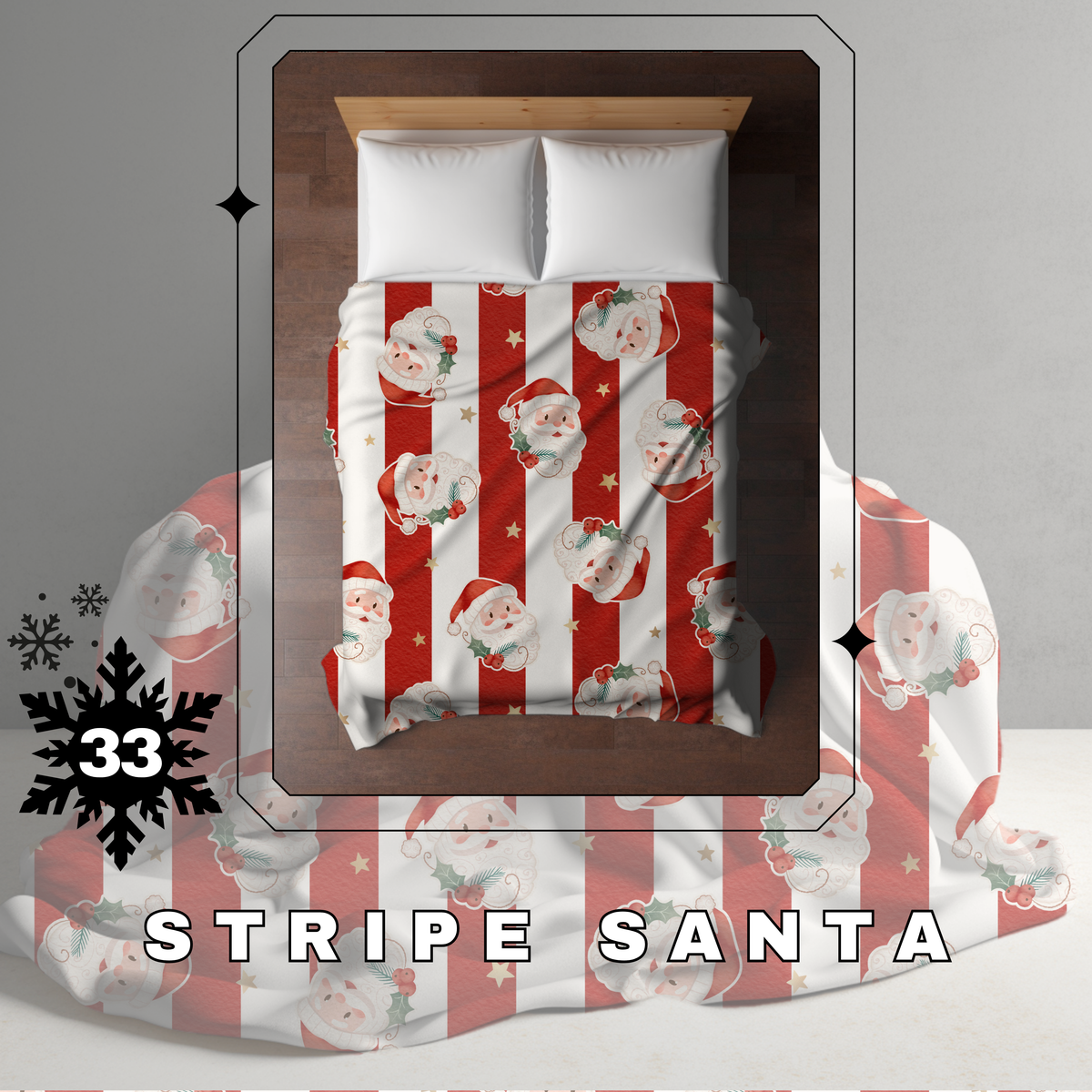 Blanket Christmas #33 - Stripe Santa - PREORDER
