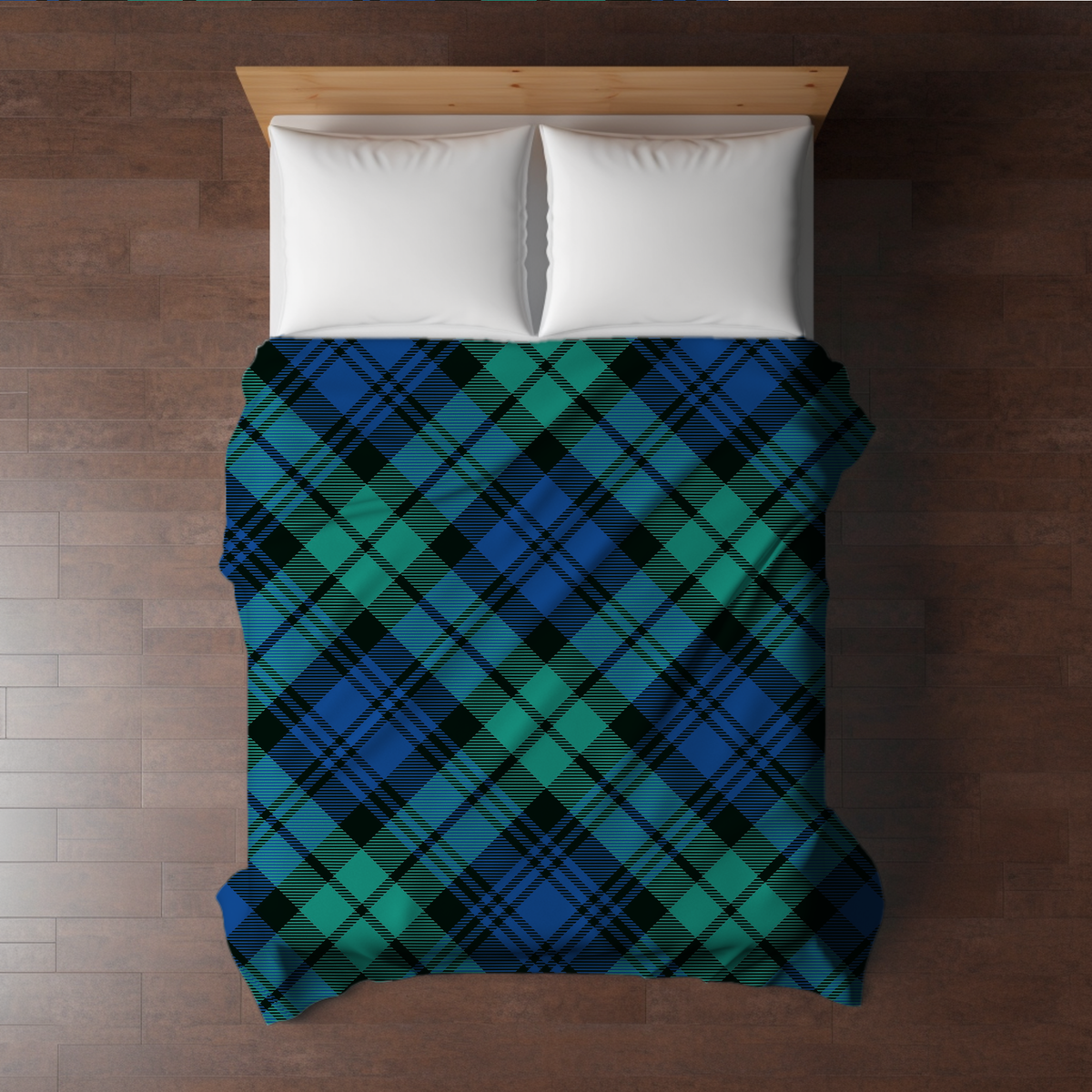 Blanket Christmas #1 - Green + Blue Plaid - PREORDER