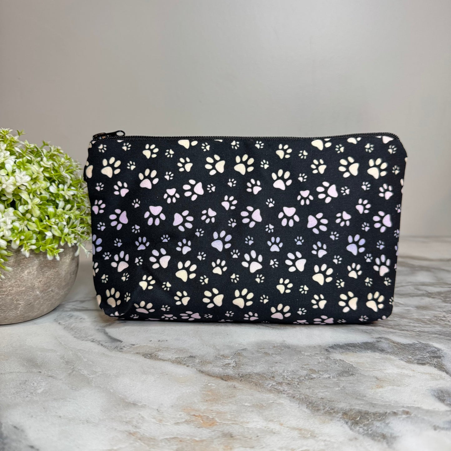 Pouch - Dog Cat Paw Pink Purple Ombre