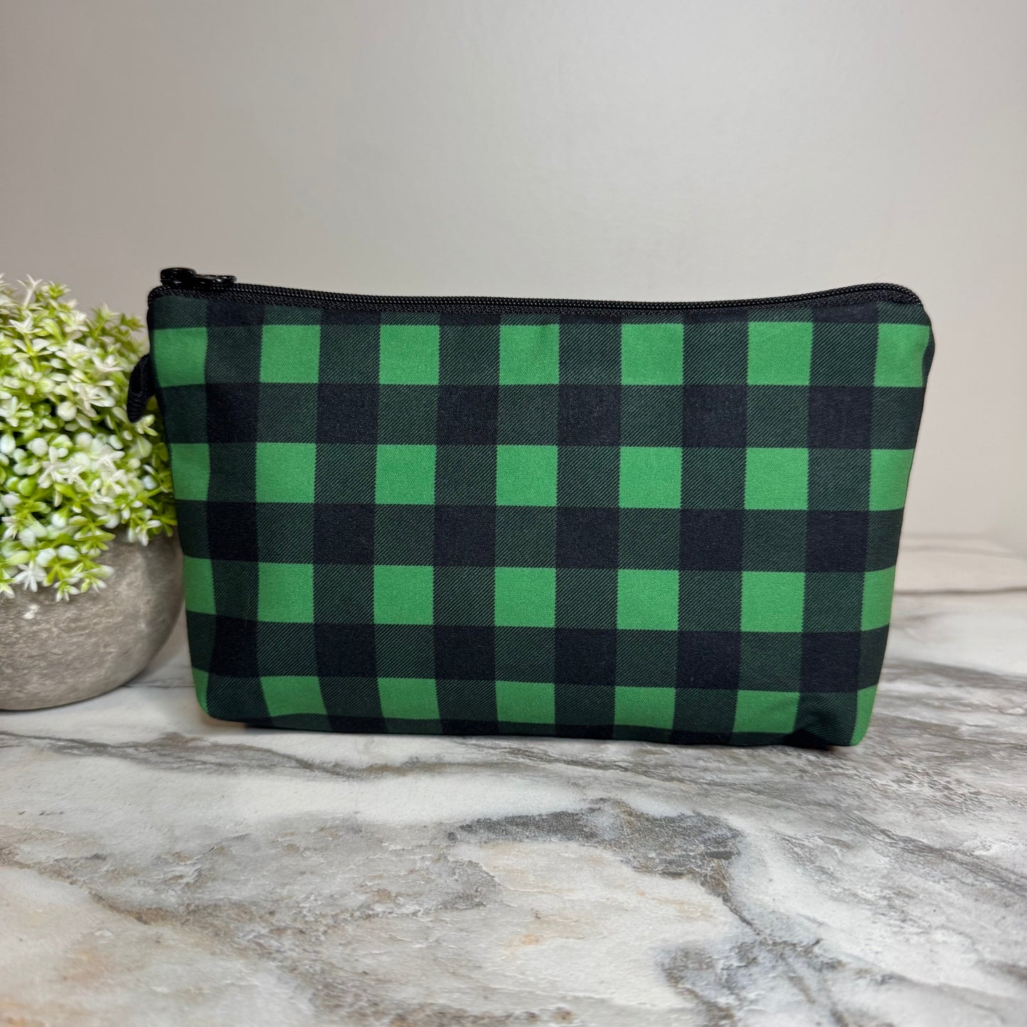Pouch - Christmas Green Plaid