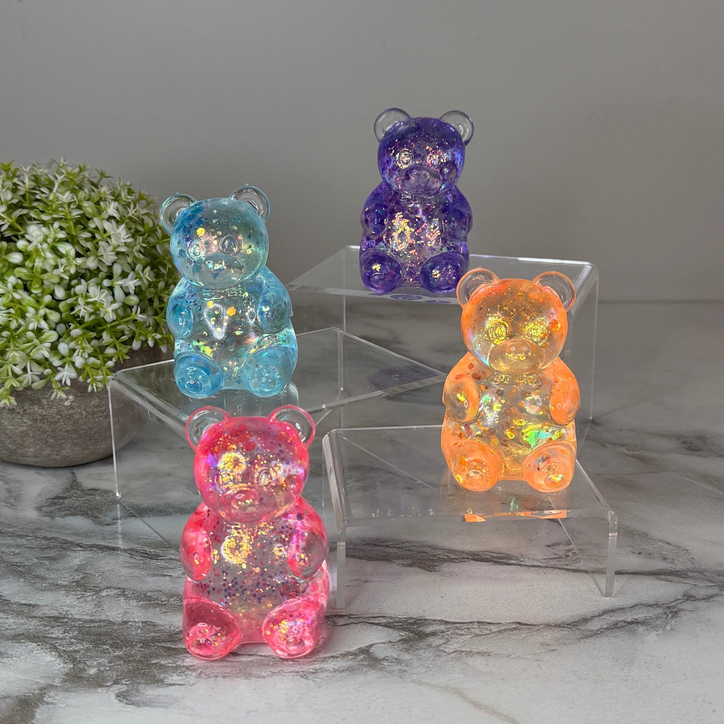 Glitter Gummy Bear Squishy