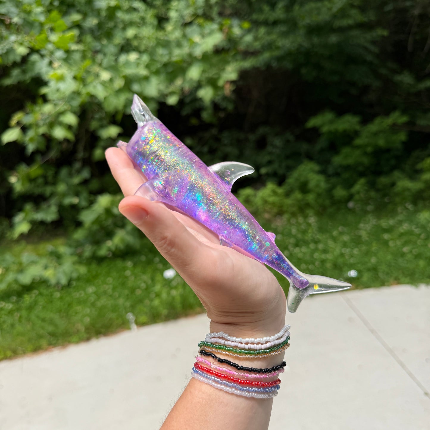 Squishy Toy - Shark Glitter