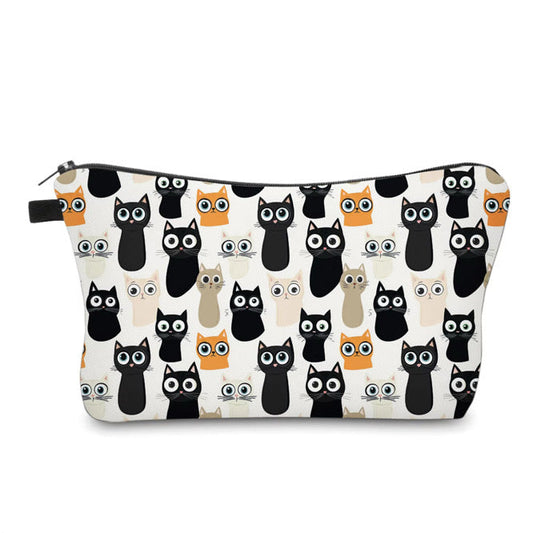 Pouch - Cat Orange Black Big Eyes