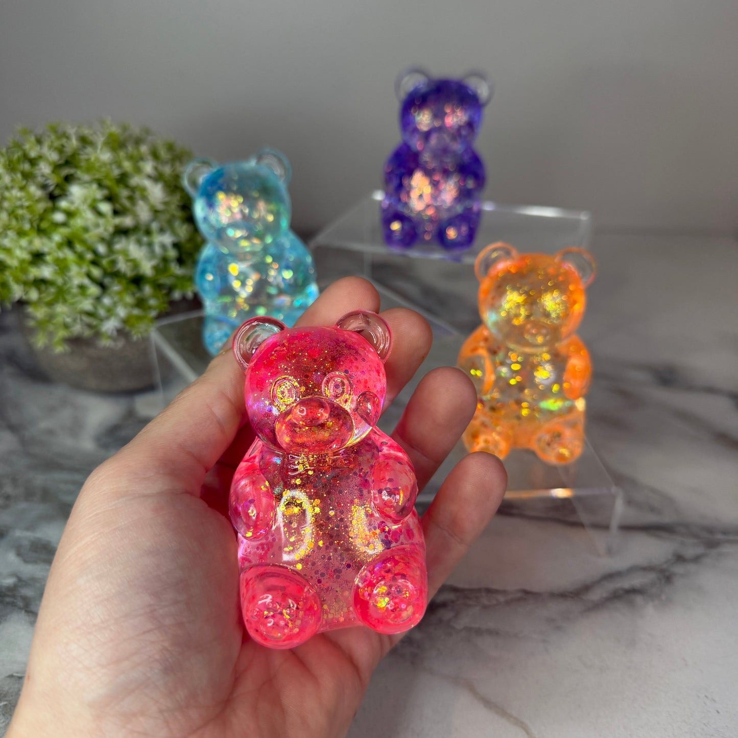 Glitter Gummy Bear Squishy