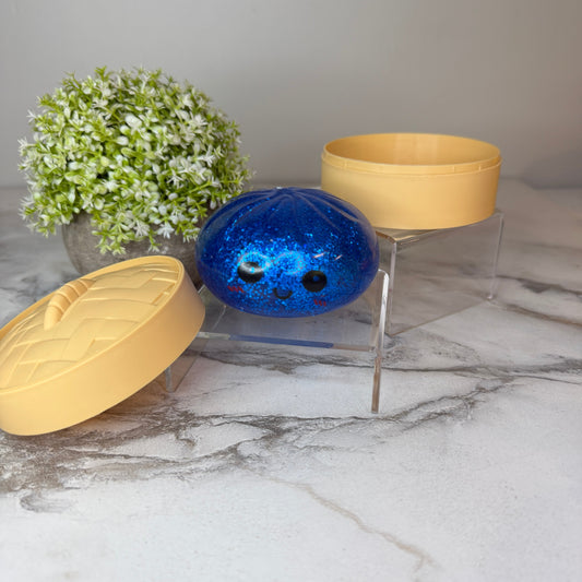 Squishy Toy - Viral Dumpling, Dark Blue Glitter